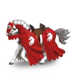 Papo 39781 Koń rycerza czerwonego z włócznią 14,5x5x10cm - 2