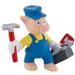 BULLYLAND 12492 Trzy świnki -Practical z narzędziami 6cm - 2 BULLYLAND 12492 Trzy świnki -Practical z narzędziami 6cm - 2