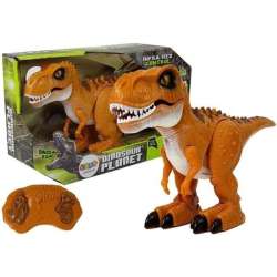 Dinozaur Zdalnie Sterowany R/C Brąz Dźwięk Światło Tyranozaur  Lean Toys (7741) - 1