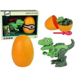 Dinozaur T-Rex z Jajkiem śrubokręt zielony Lean Toys (10415) - 1