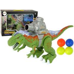 Dinozaur z katapultą chodzi i strzela zielony - 1