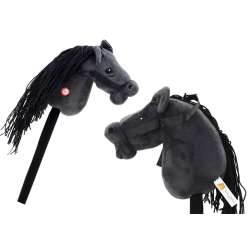 Hobby Horse pluszowy koń długowłosy czarny dźwięk - 1