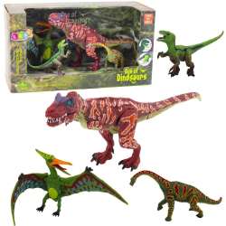 Zestaw figurek Dinozaury ruchome nogi paszcze 4szt - 1