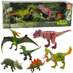 Zestaw figurek Dinozaury ruchome nogi paszcze 6szt - 1