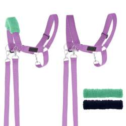 Kantar dla Hobby Horse wodze + futerka lawendowy - 1