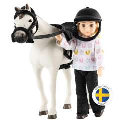 Lalka dżokejka zestaw z koniem - 1