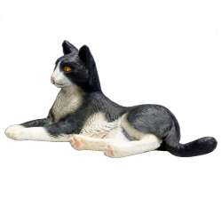 Animal Planet 7367 kot leżący czarno-biały  7x4x3,5cm - 1