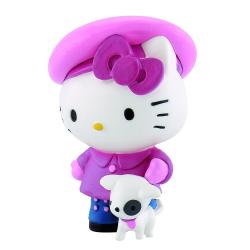 BULLYLAND 53446 Hello Kitty na spacerze z pieskiem  5,5cm - 1