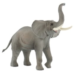 BULLYLAND 63685 Słoń afrykański z uniesioną trąbą 10,5cm - 1