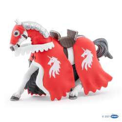 Papo 39781 Koń rycerza czerwonego z włócznią 14,5x5x10cm - 1