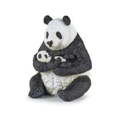 Papo 50196 Panda siedząca z młodym  6x7x8cm (PAPO 50196) - 1