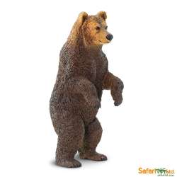 Safari Ltd 181729 Niedźwiedź Grizzly stojący  5x10,75cm - 3