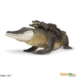 XL Safari Ltd 259629 Aligator z młodymi 30,5x19cm  skala 1:6,3 - 2