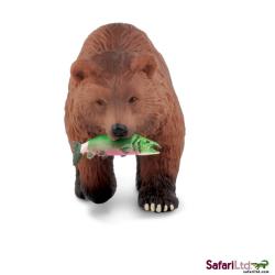 Safari Ltd 281929 Niedźwiedź Grizzli z łososiem 9,6x4x5,6cm - 3