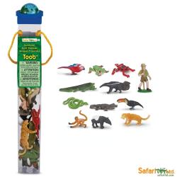 Safari Ltd 680504 Zwierzęta lasu tropikalnego 12szt.w tubie - 1