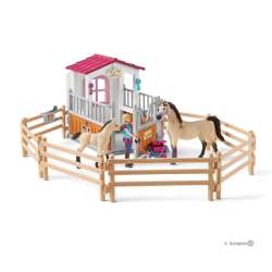 Schleich 42369 Zagroda dla koni stajenny +konie arabskie (SLH 42369) - 2