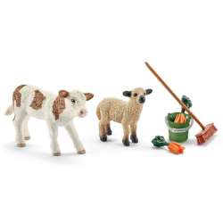 SCHLEICH Zestaw do sprzątania stajni z cielakiem i owieczką (SLH 41422) - 1